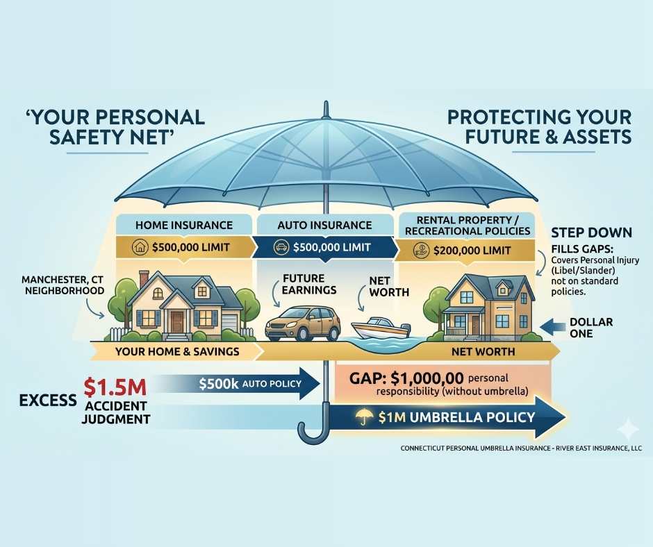 How umbrella insurance provides excess liability over home and auto