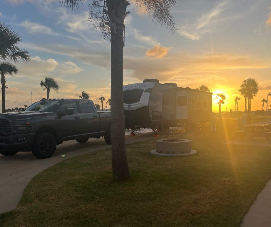 Travel Trailer camping at a state park